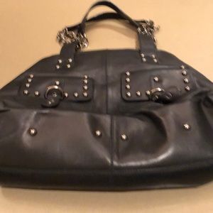 Stuart Weitzman silver studded purse